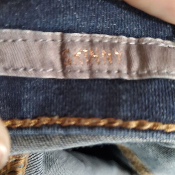 Melissa McCarthy & Seven7 Jeans Womens 24W Blue Skinny Distressed Denim Stretch - Picture 4 of 14